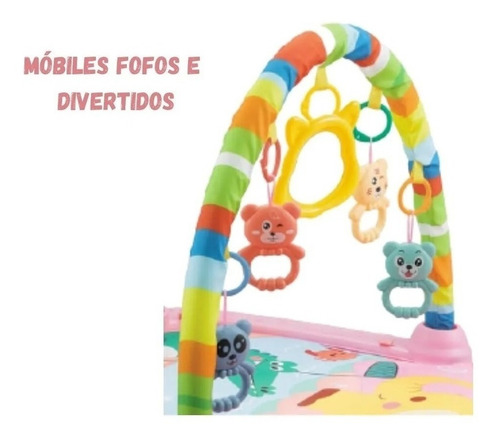 Imagem 6 de 7 de Tapete De Atividades Multifuncional Musical Alegria Rosa