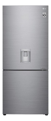 Heladera inverter no frost LG LB41WPP platinum silver con freezer 393L 220V
