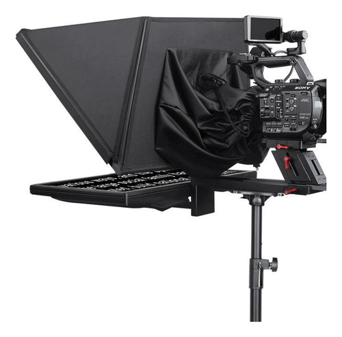 Teleprompter Broadcast Desview 17 Espelho Óptico Hd + Case