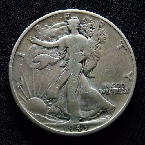 Estados Unidos 1/2 Dólar 1943 Bueno Plata Km 142
