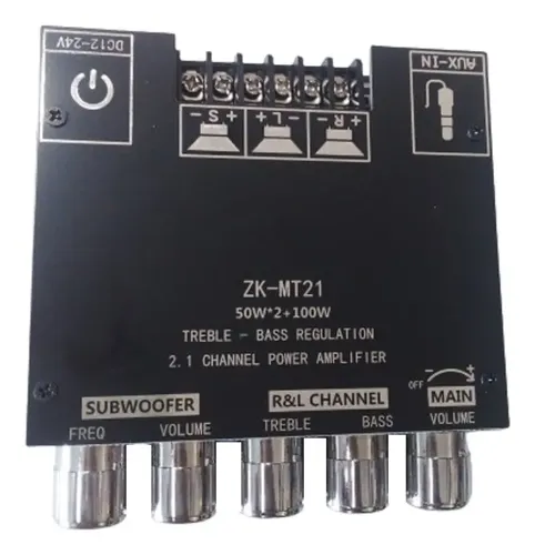 Placa Amplificador 2.1 Bluetooth 200w Rms Zk-mt21 | Parcelamento