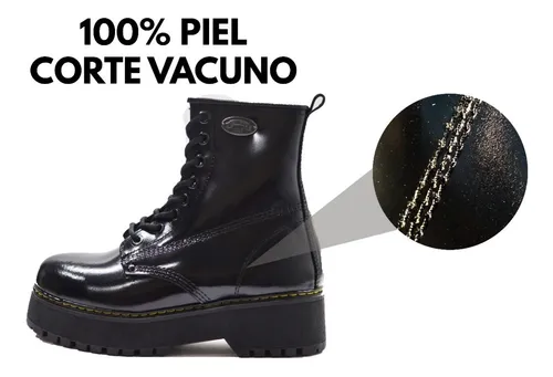 Botas Negras Brillosas De Plataforma 995