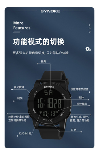A Reloj Digital Impermeable Con Retroiluminación Luminosa