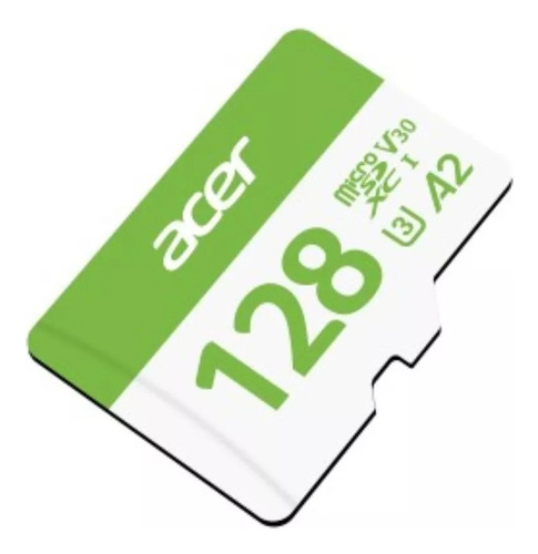 Memoria Acer 128gb U3, A2, V30 4k Read 160mb/s Write 120mb/s