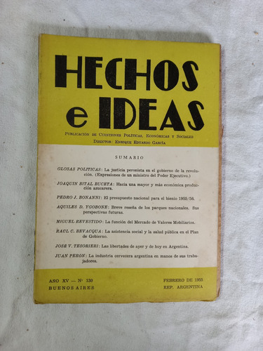 Hechos E Ideas 1955 Perón Bonanni Ygobone Revestido Bevacqua