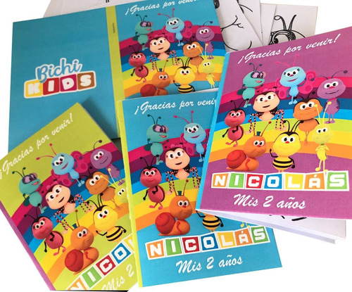 Libritos Para Colorear Personalizados X 15 Bichikids