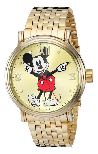 Reloj De Cuarzo Para Hombre Disney Mickey De Metal Y Acero I