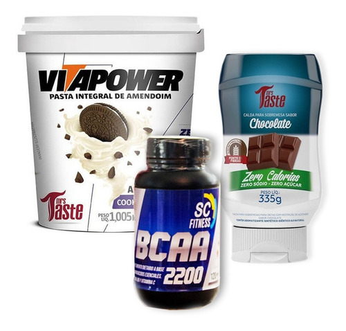 Combo 1 Bcaa + 1 Pasta De Mani Vitapower + 1 Salsa Chocolate