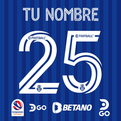 Estampado Full Torneo 2023 Camiseta Titular U. De Chile