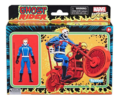 Marvel Legends Retro: Ghost Rider Con Vehiculo 3.75 Pulgadas