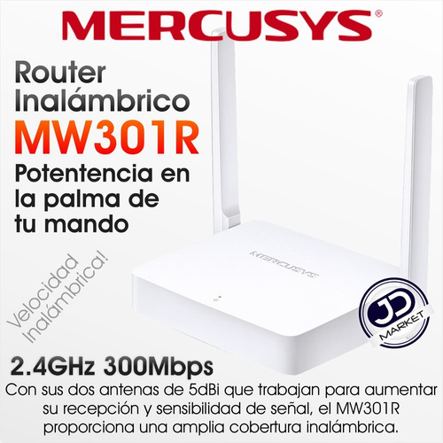 Router Inalambrico Wifi N De 300mbps Mercusys Mw301r Jd Market