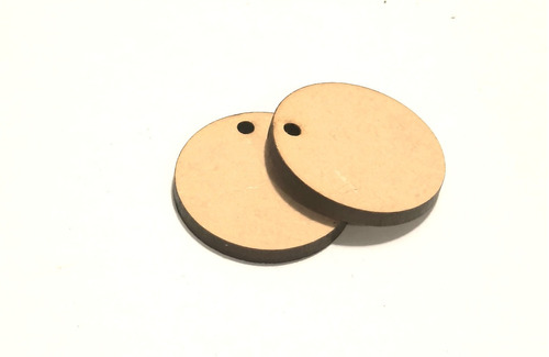 1000 Círculos Mdf 35,5mm Ø. Con Agujero Para Llaveros 