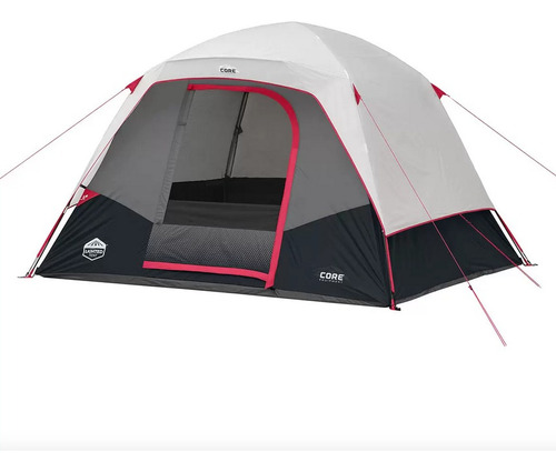 Core Lighted Tent carpa 6 personas gris con iluminación integrada 