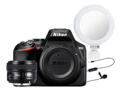 Nikon D5600 18-55 Mm Vr+ Microfono+ Luz Lez