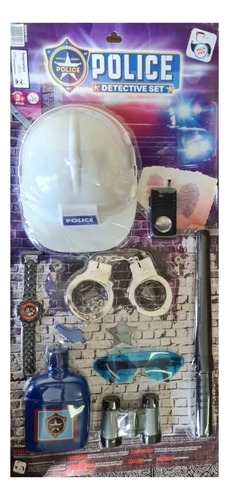 Brinquedo Kit Infantil Policial Super Detetive Com Acessório