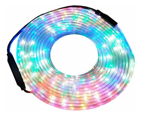 Manguera De Gel Led Plana Multicolor Cv 10m Exterior Mapl10