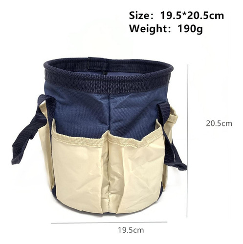 Bolsa De Herramientas De Jardín Durable Con Bolsillos Azul