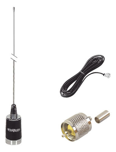 Kit De Antena Móvil De 3db De Ganancia En Vhf 148-174 Mhz