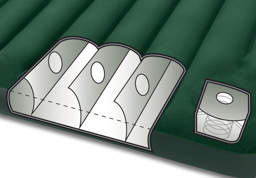 Colchón inflable Intex 66927 Individual color verde hasta 136kg de 99cm x 191cm x 22cm