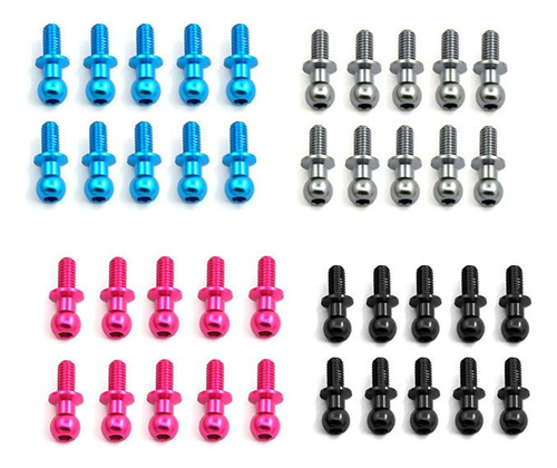 10 Tornillos Hexagonales De Metal M3 Para Tt01 Tt02 Sak