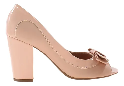Sandalia peep best sale toe salto grosso