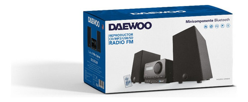 Mini componente Daewoo Bluetooth Dw-800 Fm Usb Cd Sd, cor preta