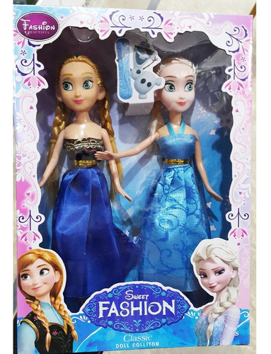 Muñecas Princesas Hermanas Elsa Y Ana Frozen 26 Cm 