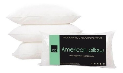 Imagen 1 de 3 de Almohada Hoteleras American Pillow Pack Ahorro X 2 Unidades