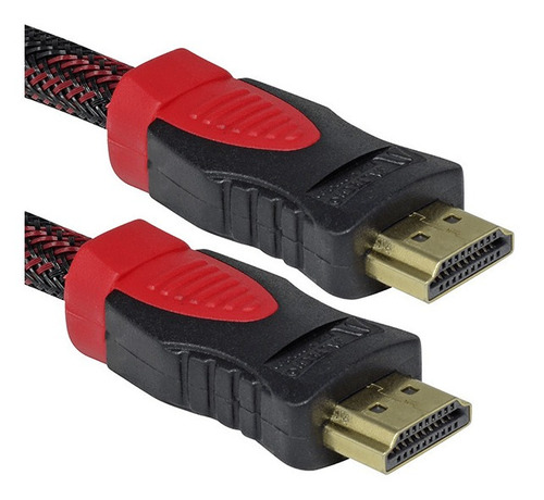 Imagen 4 de 5 de Cable Conexion Hdmi 2m Full Hd 1080p Filtro Malla 2 Metros