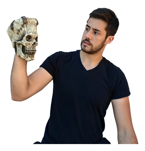 Máscara De Frankquistein Franky Skull Halloween 27787 Color Gris