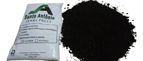 Terra Preta Jardim Plantas 5 Litros (peso 2,5 A 3,5 Kg)