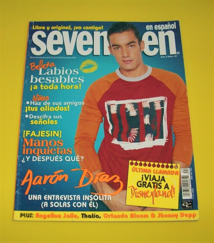 Aaron Diaz Revista Seventeen Thalia Orlando Bloom Angelina J