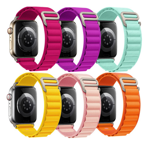 6 Correa Para Apple Watch Ultra 9 8 7 Se 45mm 41mm 44mm 40mm