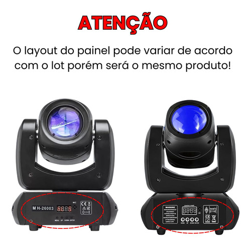 2x Moving Head Beam 100w Led 8 Gobos+cores Desenhos Prisma