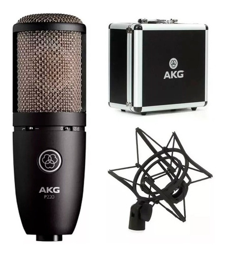 Microfone Akg Perception P220 C/case E Shock Mount