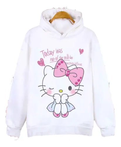 Sudadera Estampado De Anime Creativo Estilo Hello Kitty