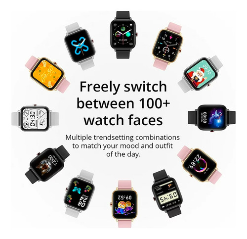 Smartwatch Colmi P8 Max 1.69" caja p8 max silver, malla p8 max silver y bisel p8 max silver
