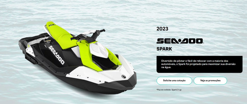 Jet Moto Aquatica Sea Doo Spark 3 Lugares 90hp 2023 Zero
