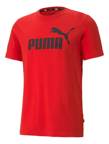 Playera Roja Hombre Puma Ess Logo Tee