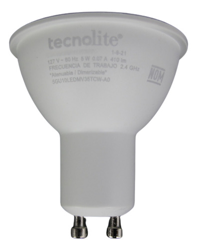 Foco Gu10 Led 6w Luz Blanca Neutra Tecnolite 6gu10lled40mv36