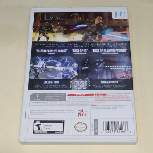 Star Wars The Force Unleashed Ii - Nintendo Wii En Español L (Reacondicionado)