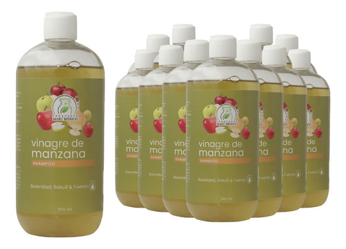 Shampoo Vinagre De Manzana Cabello Sano (500ml)12 Pack