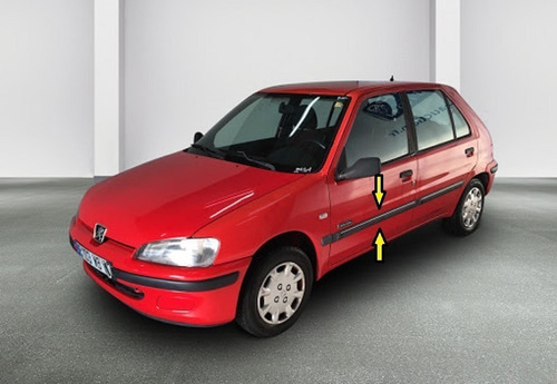 Peugeot 106 5p Bagueta De Puerta Delantera Izquierda N/plata