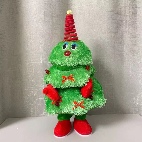 Árbol De Navidad De Peluche Brillante Cantando Y Bailando [u