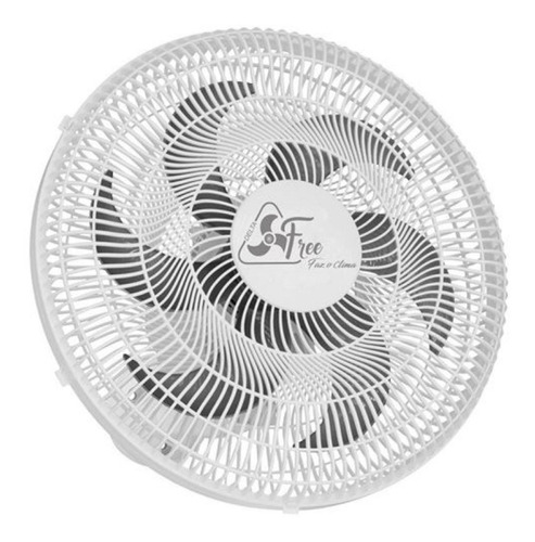 Ventilador de parede Venti-Delta Grade plástico branco com 6 pás cor preto, 40 cm de diâmetro 127V/220 V