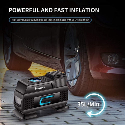 Imagen 1 de 5 de Compresor De Aire Digital Con Luz