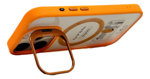 Funda Para Iphone 16 Plus + Correa + Mica + Envio Gb02 Naranja