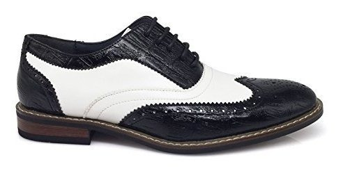 Zapatos Oxfords De Hombre Con Cordones En 2 Tonos
