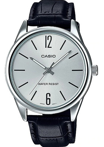 Reloj Casio Quartz Mtpv005 Hombre Piel Negro Full Correa MTP-V005L-7B
