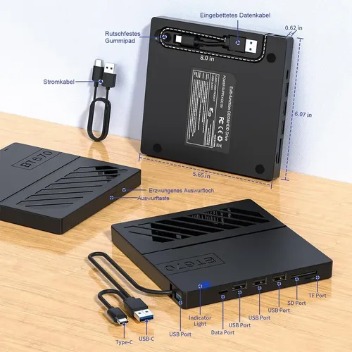 Lector Dvd Externo 7 En 1 Usb Pc Notebook | Cuotas sin interés